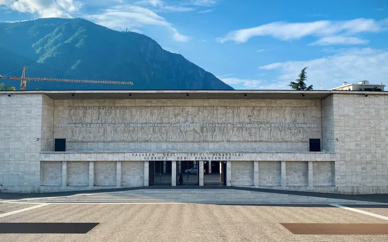 Alt text: Old tribunal building of Bolzano